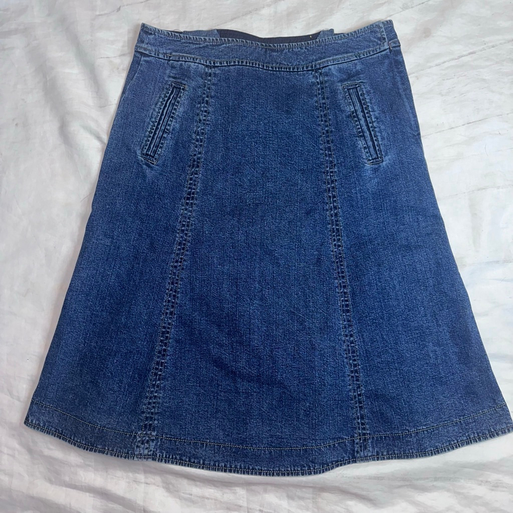 Vintage Garnet Hill Women’s Size 4 Denim A-Line Jean Skirt